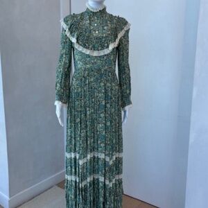 Designer Gucci Maxi Dress With Ruffles- As Seen On Taylor Swift